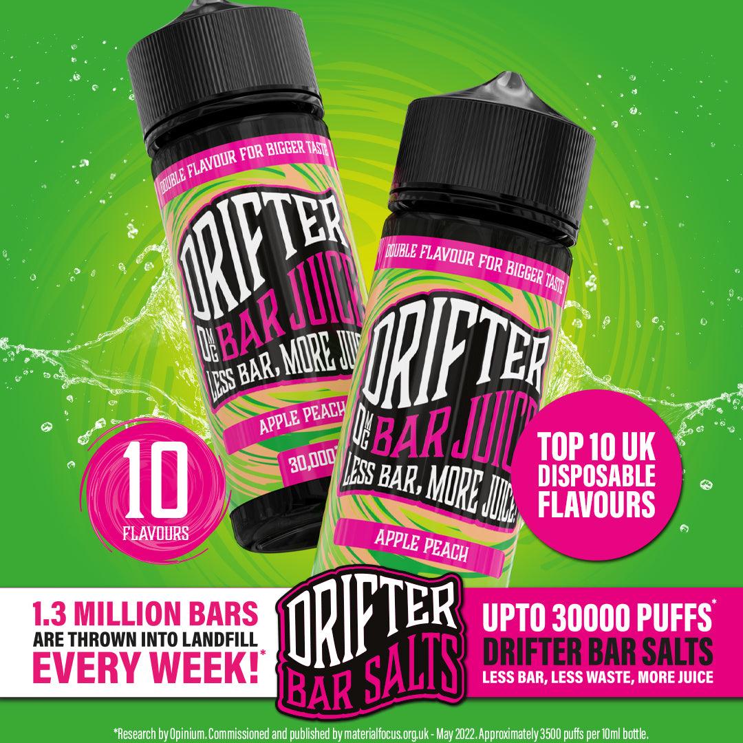 Apple Peach - Drifter Bar Juice 100ml (Includes 2 Salt Nic Shots) - Image 2