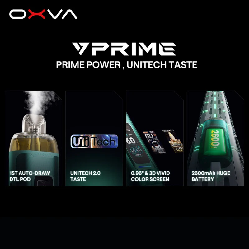 Oxva VPrime Pod Vape Kit (2 FREE LIQUIDS) - Image 9