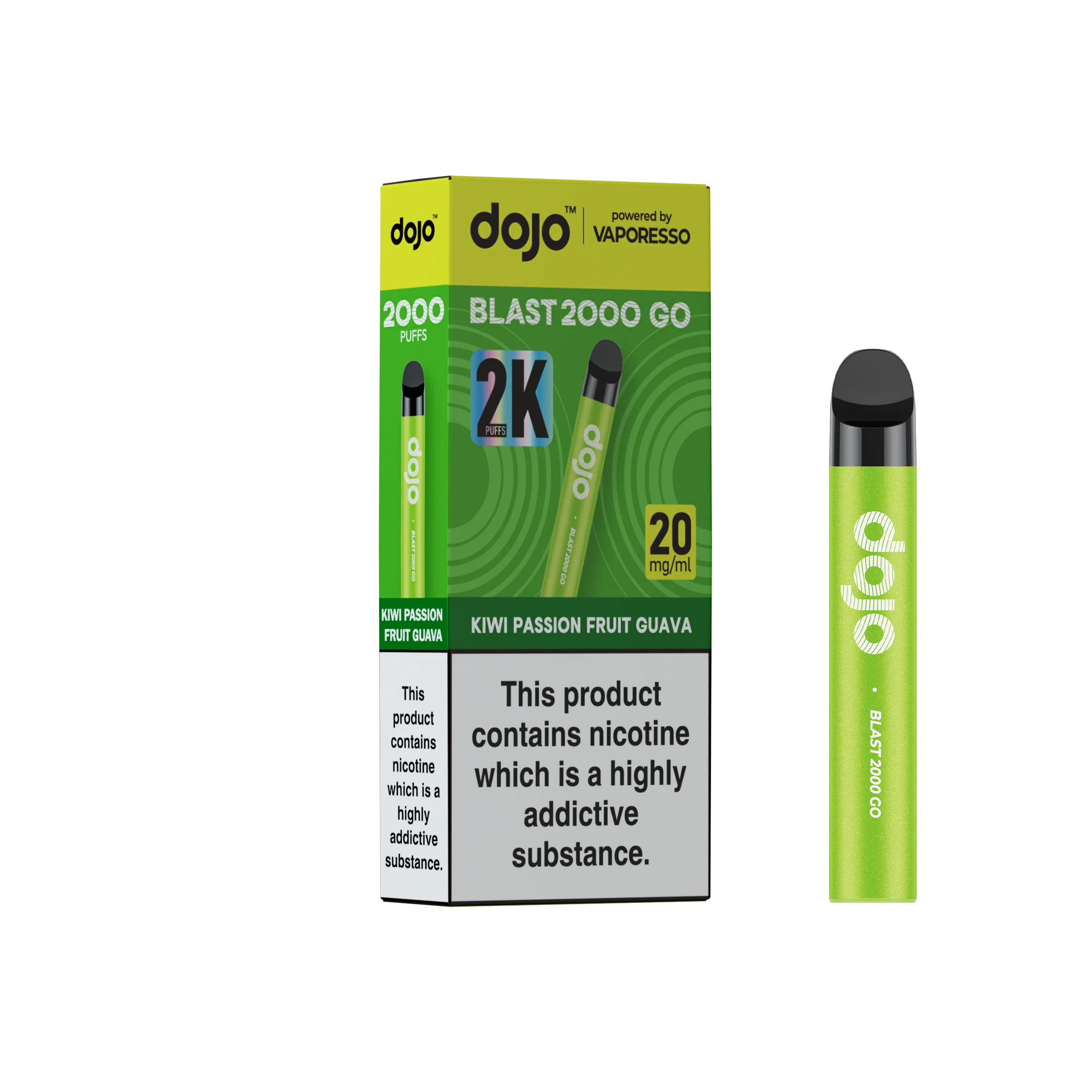 Vaporesso DOJO Blast 2000 Go Pre-filled Pod Vape Kit - Image 6