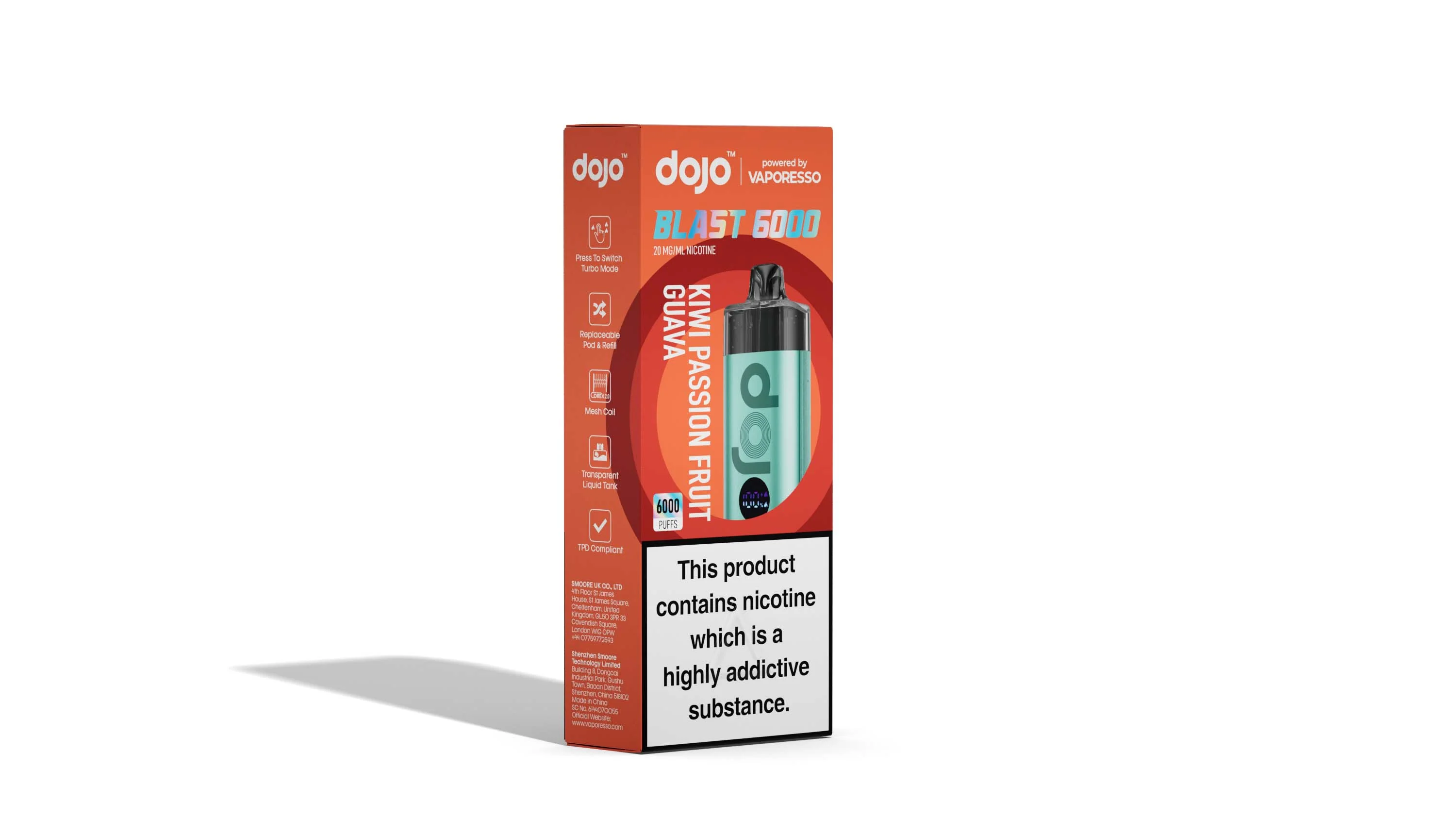 Vaporesso DOJO Blast 6000 Pod Vape Kit 12ml - Image 8