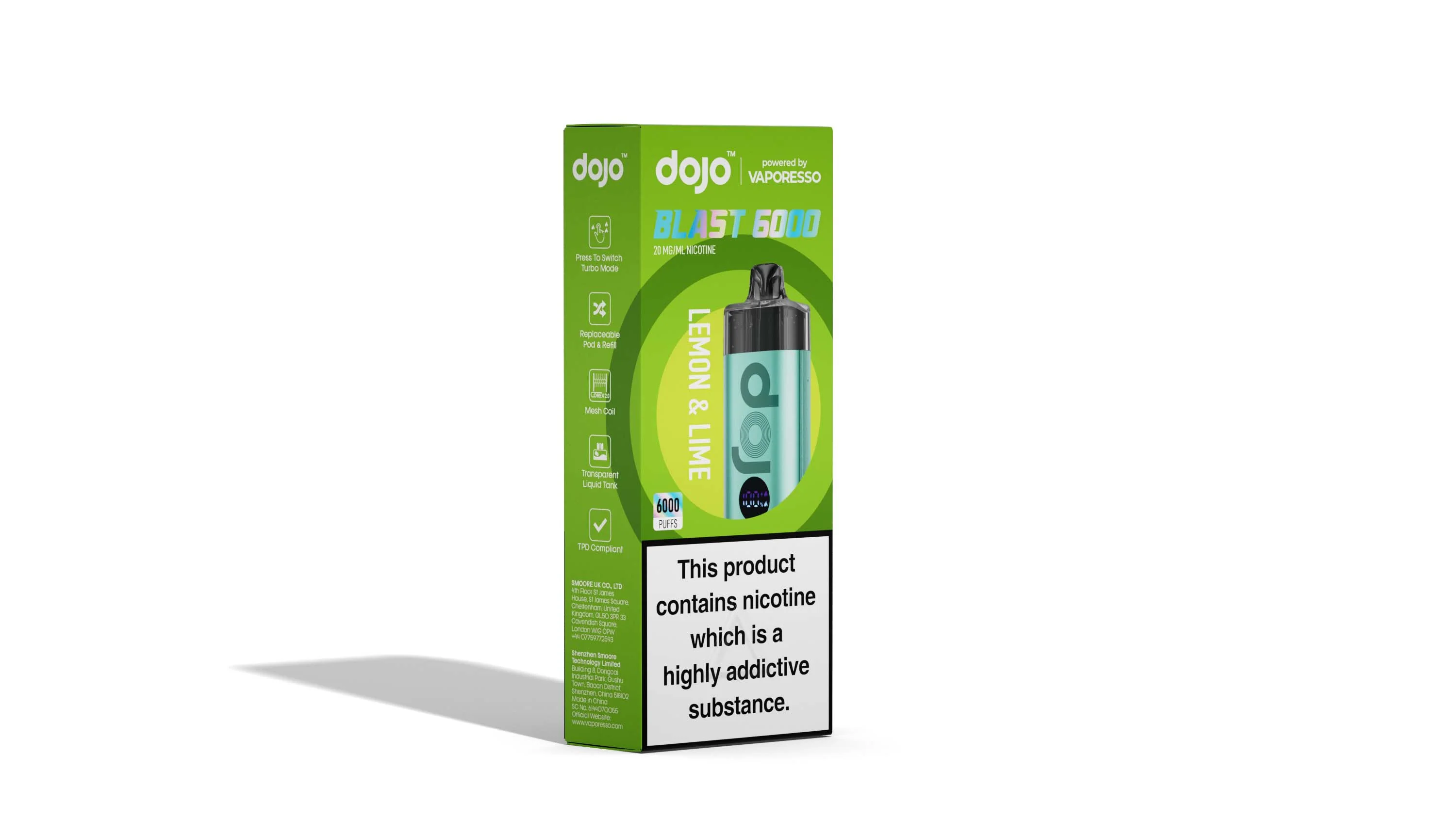 Vaporesso DOJO Blast 6000 Pod Vape Kit 12ml - Image 9